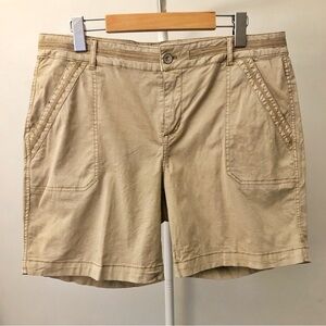 Dancer Hayes High Rise Wide Leg Tan Casual Shorts. US 10 Large